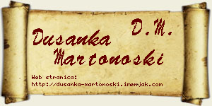 Dušanka Martonoški vizit kartica